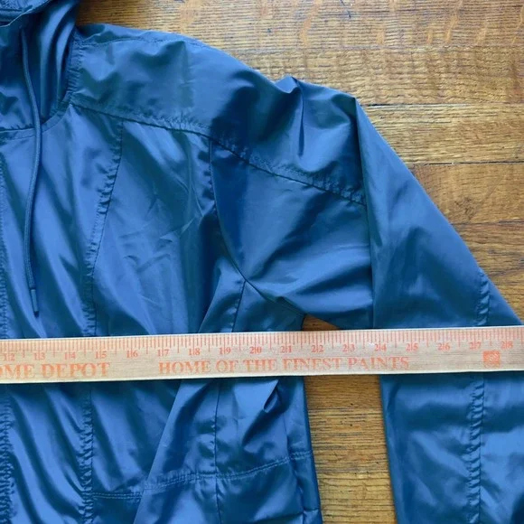 Layers 8 Windbreaker Jacket Mens Large Blue Hooded Lightweight Activewear - Picture 3 of 6
